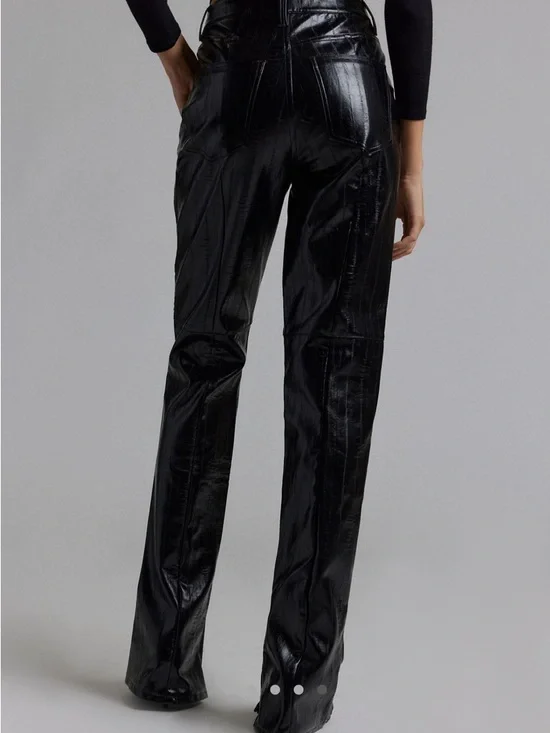 AFRM Dixon Faux Leather Straight Leg Pant - Picture 5 of 5